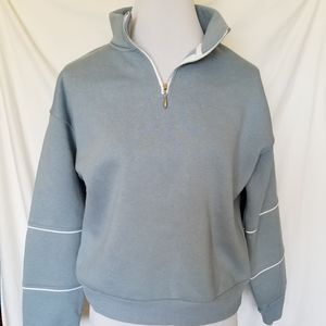 Pretty Little Thing Baby Blue Piping Sweatshirt Women's UK Size Medium
